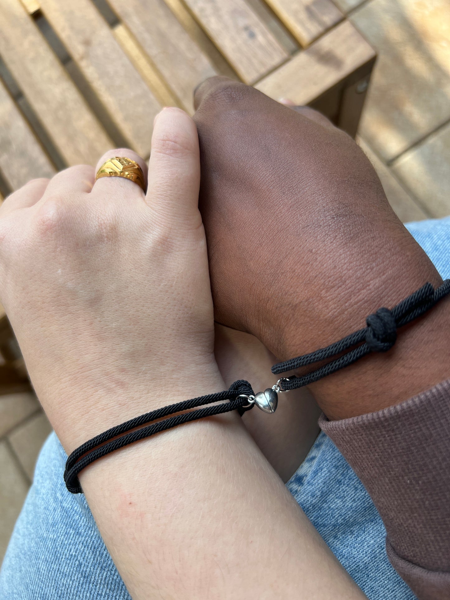 Magische Verbindung: Partnerarmbänder mit magnetischem Herz - ÉclatMagnétique