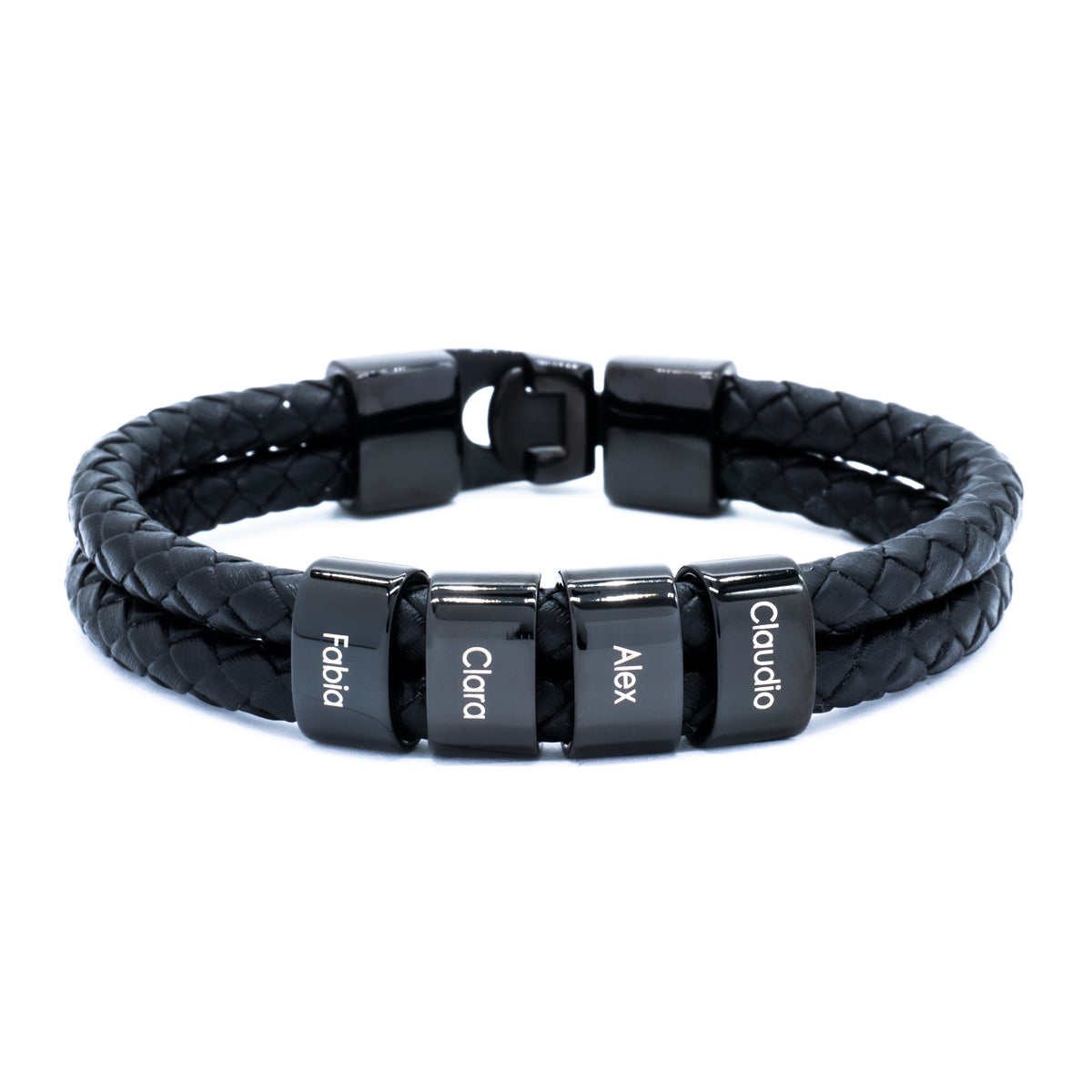 Armband mit schwarzen Beads - NobleBond
