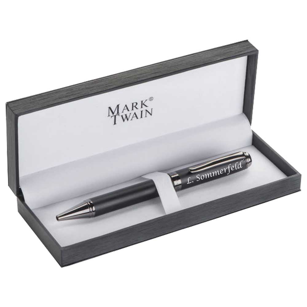 Mark Twain Kugelschreiber: Zeitlose Klasse in Schwarz und Silber - Classic Black