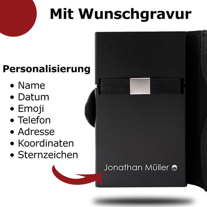 Elegantes graviertes Kartenetui - Gentleman's Card Maestro
